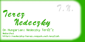 terez nedeczky business card